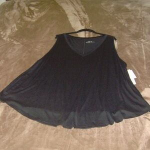 14th and Union Black Tent Shaped Sleeveless Tunic - 3X NEW
